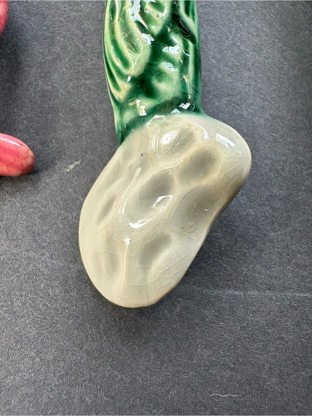 Mid-Century Ceramic Handle Seafood/Cocktail Fork Set Green and Red - Unbranded - Picture 3 of 13